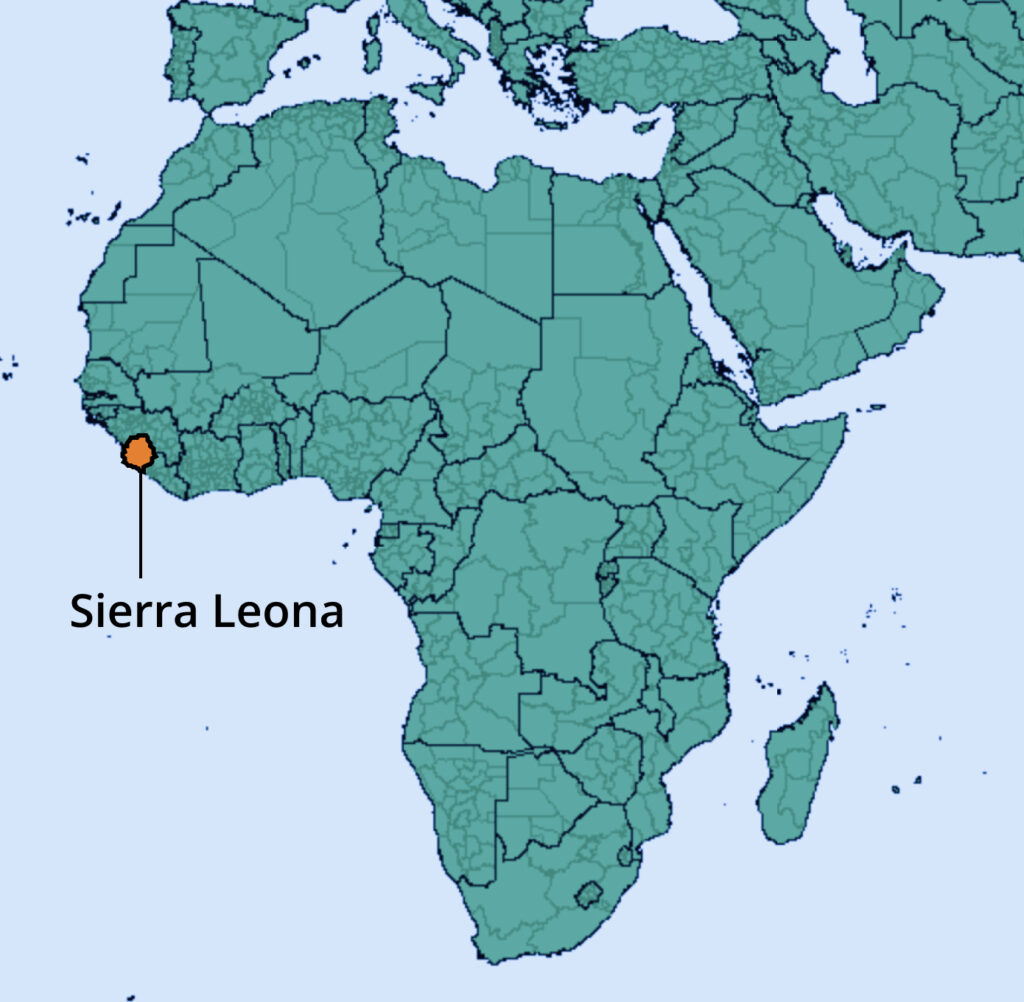 mapa de Sierra Leona en África